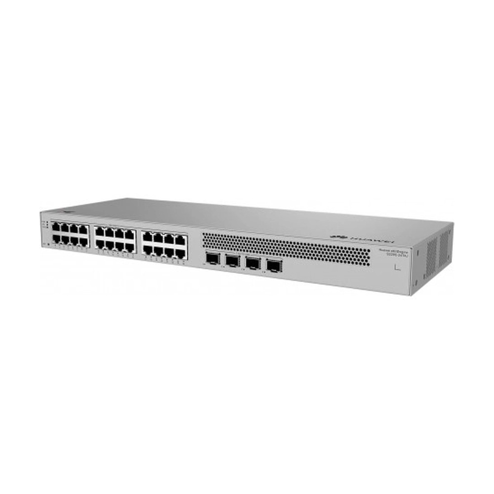 Switch Huawei modelo S220S-24T4J con 24 puertos 10/100/1000BASE-T y 4 puertos 2.5GE SFP en vista frontal