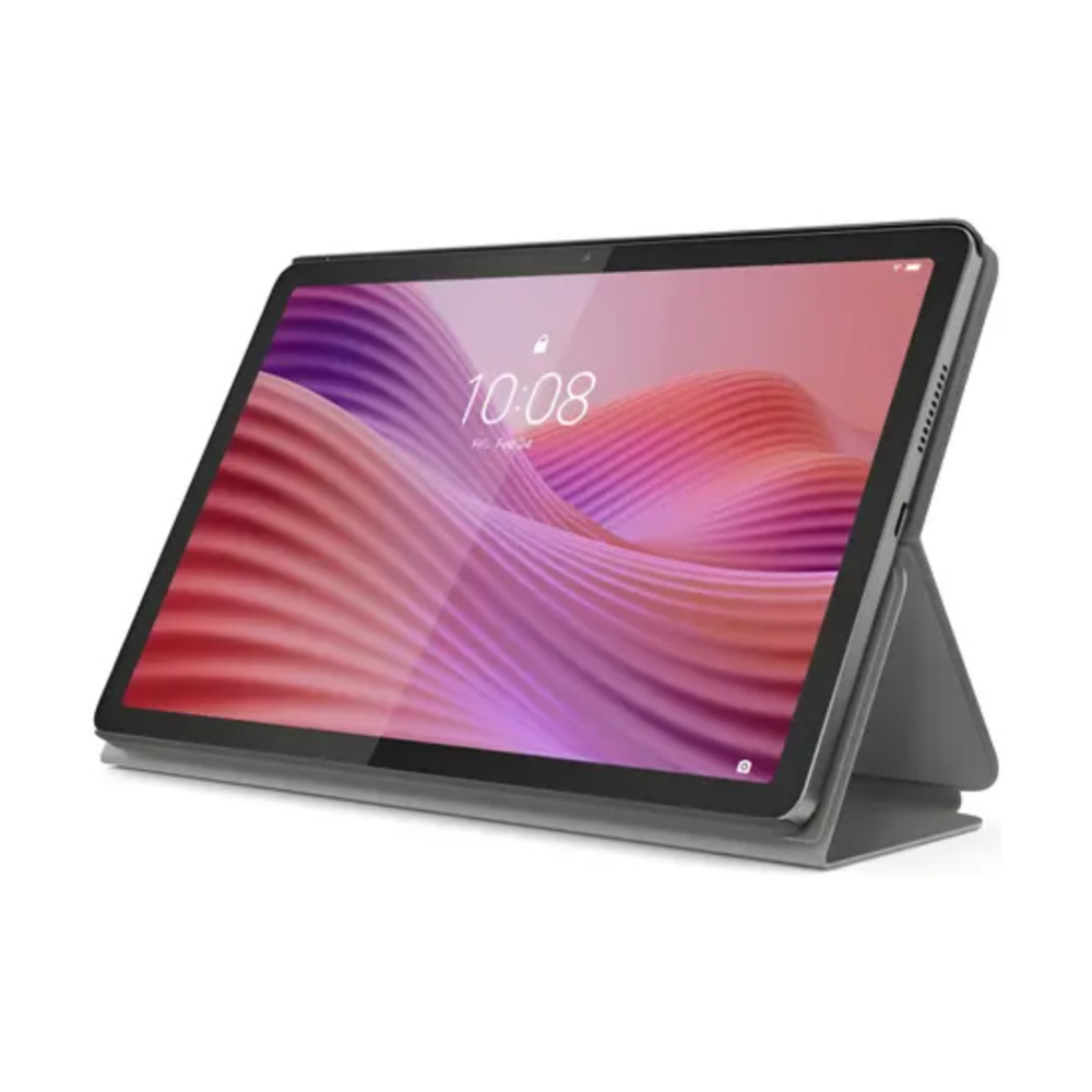 Tablet Lenovo modelo ZAF00179CO con pantalla de 8.7 pulgadas en color gris con funda soporte y conectividad LTE