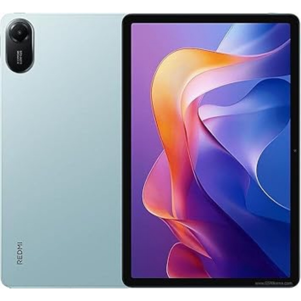 Tablet Xiaomi Redmi PAD 2 color verde menta con pantalla de 11 pulgadas y 4GB RAM 128GB almacenamiento vista frontal y trasera