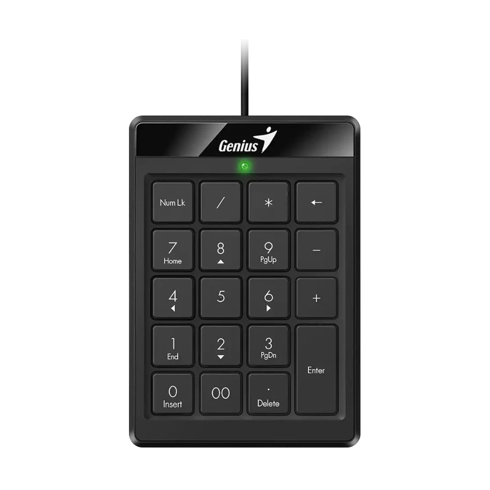 Teclado alámbrico numérico Genius NumPad 110 color negro con teclas completas y conexión USB ideal para oficina y contabilidad