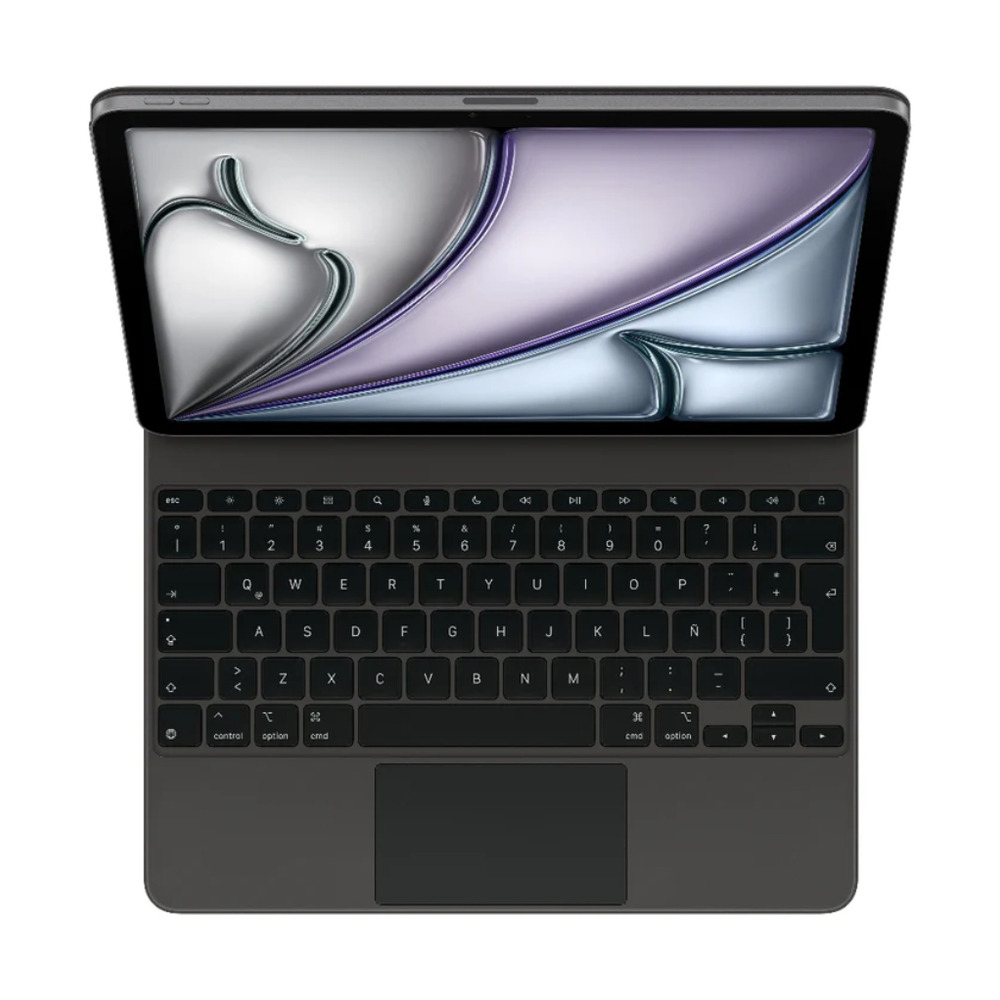 Teclado magnético Apple modelo MGYY4LA/A color negro para iPad Air de 13 pulgadas con diseño compacto y teclas en español