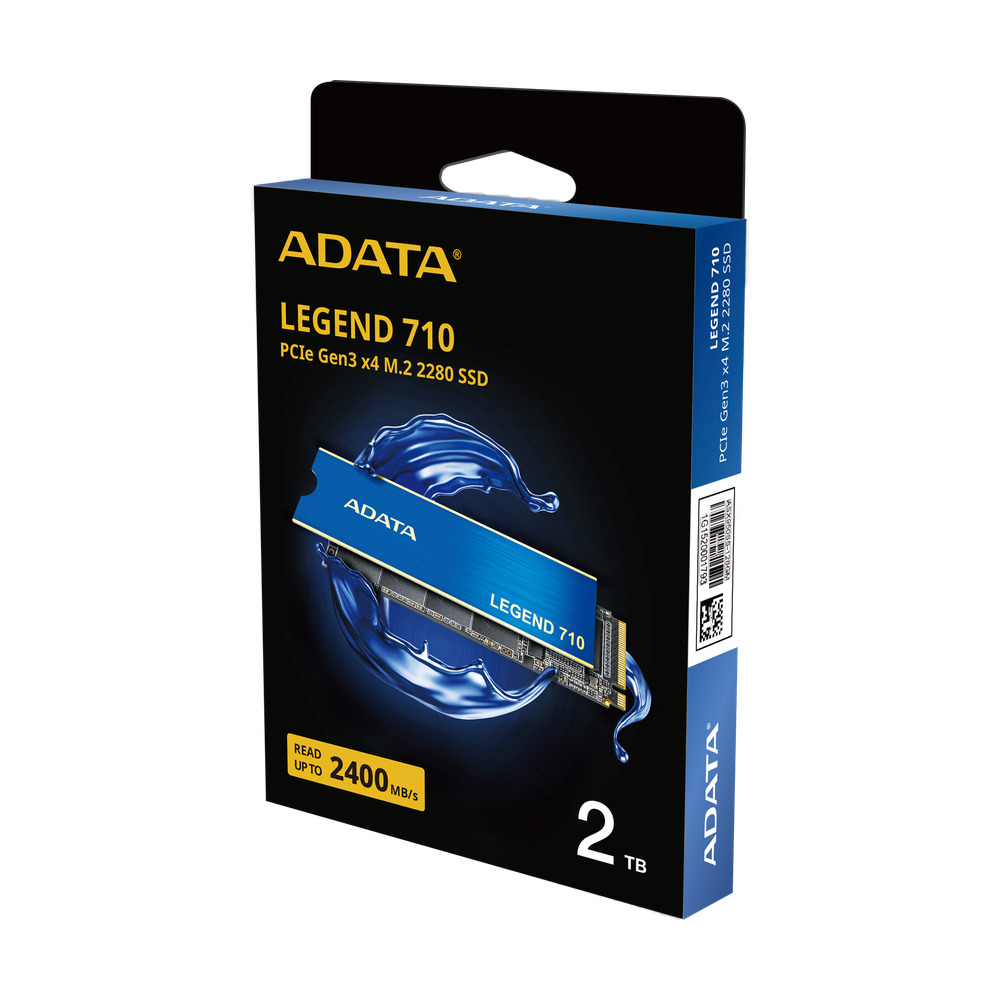 Caja del disco sólido ADATA Legend 710 con capacidad de 2TB y conexión PCIe Gen3 x4 M.2 2280 para alto rendimiento