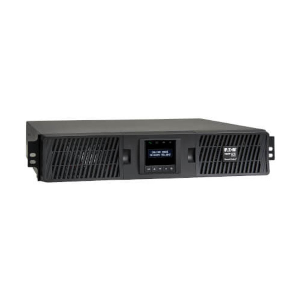UPS Eaton modelo SUINT1500LCD2U de doble conversion 15kVA 1.35kW 208V 230V monofasico para rack de 2U vista frontal