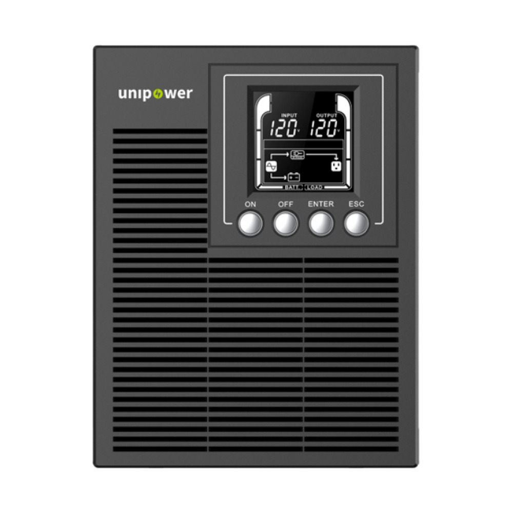 UPS Unipower PowerShield Lite Online modelo UPSO11-1TL de doble conversión 1kVA 900W 120V AC monofásica en torre con pantalla LCD frontal