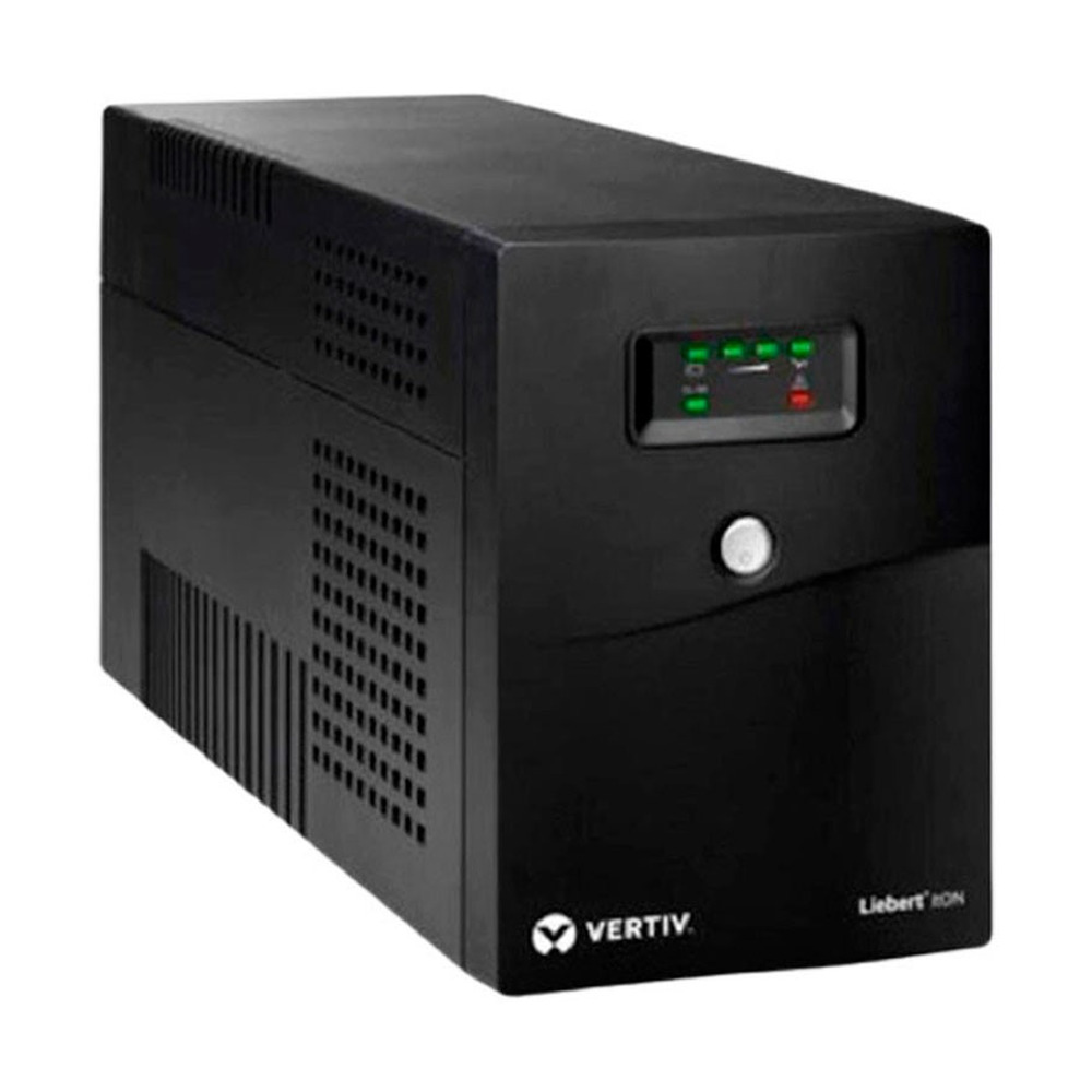 UPS Vertiv Liebert PSL1000 línea interactiva 10000VA 600W 120V monofásico en torre vista frontal con display y botón de encendido