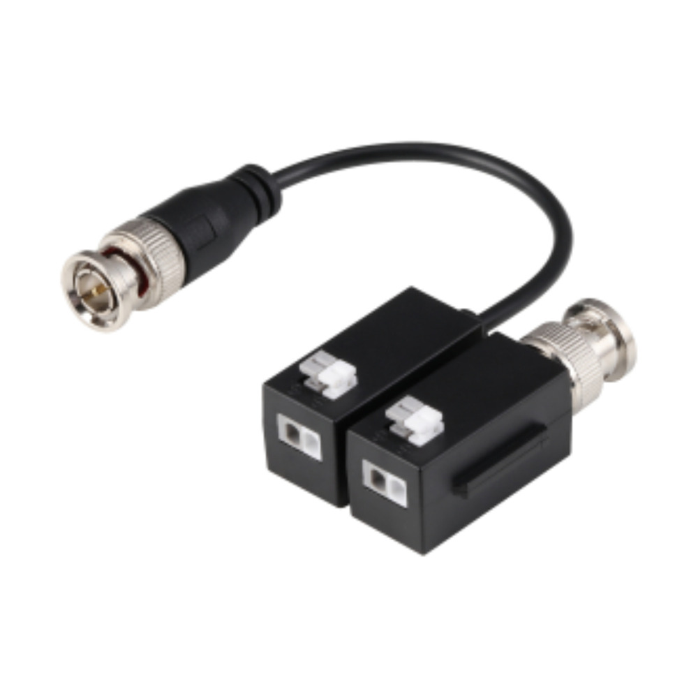 Video balun pasivo Dahua DH-PFM800B-4K con conector BNC para cámaras de seguridad hasta 8MP y 200 metros de alcance