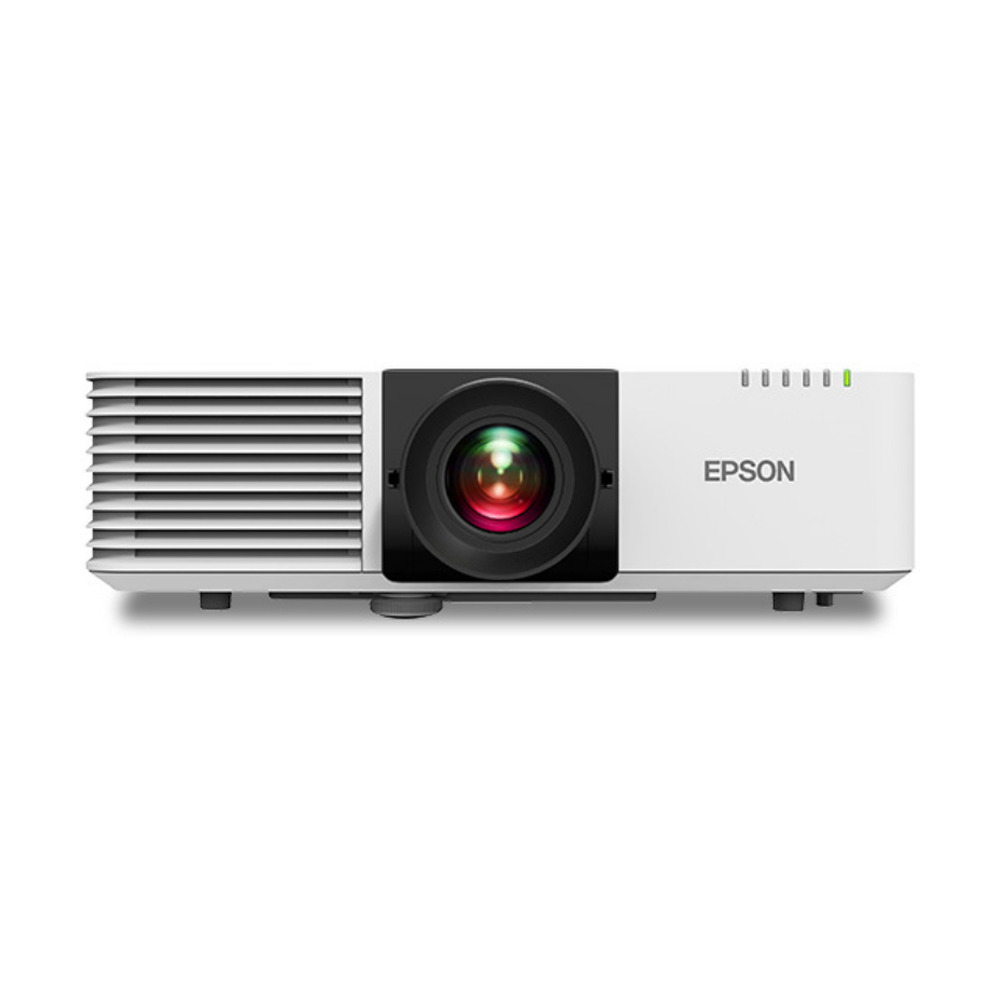 Videoproyector Epson PowerLite L530U modelo V11HA27020 con brillo de 4500 lúmenes y resolución WXGA visto de frente