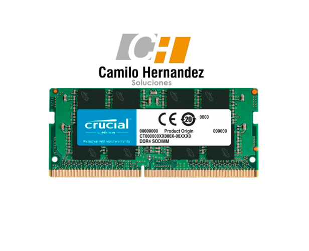 memoria para portatil crucial 4gb 8gb 16gb 32gb distribuidor crucial colombia memoria para pc ddr4 4gb 8gb 16gb 32gb 64gb camilo hernandez soluciones